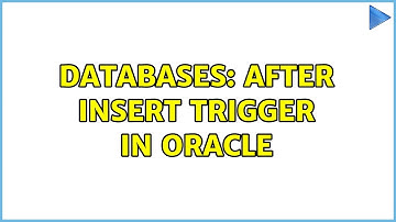 Databases: After insert trigger in oracle