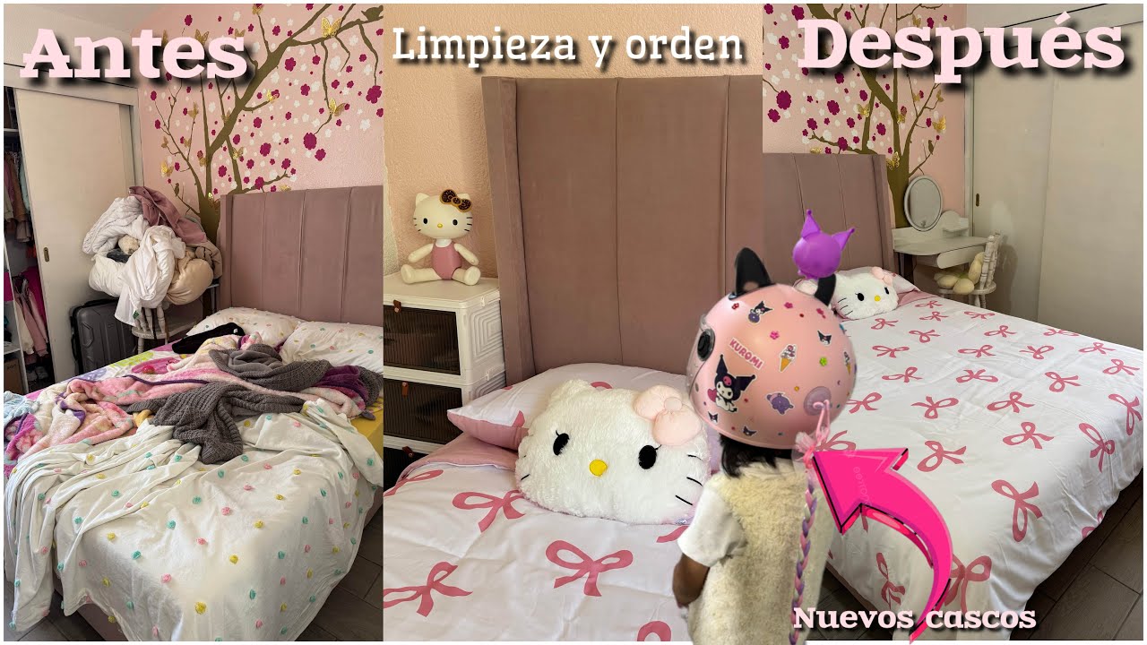 ARREGLE la HABITACIÓN de mi hija 💕Nuevo edredón || Cascos para la MOTO ✅🙌