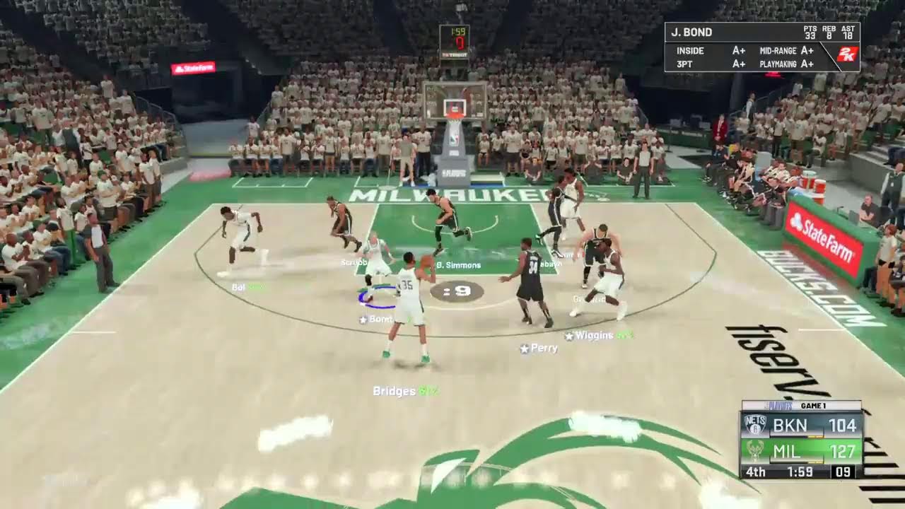Brooklyn Nets vs Milwaukee Bucks - 2028 Eastern Conference Finals - Game 1