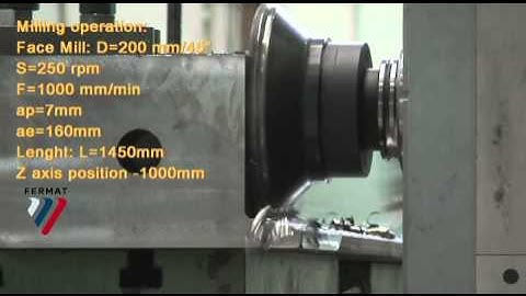 Floor Type Horizontal Boring Mill WRF160 Heavy CNC - Face Milling Operation | FERMAT MACHINERY