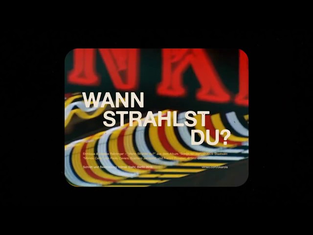 Erobique & Jacques Palminger – Wann Strahlst Du?