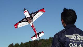 OK MODEL TWIN ACE RCスポーツモデル O.S. GT120T BOXER TWIN 120cc - YouTube