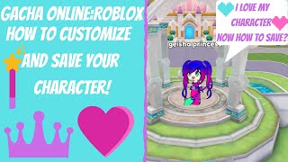 Gacha Online Roblox How To Customize And Save Your Character Youtube - how to save your skin in roblox