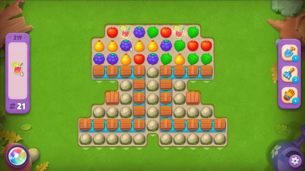 Gardenscapes level 219 21 Moves No Boosters Bubunka YouTube
