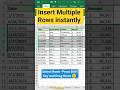 Another Excel Trick to Insert Rows Instantly!