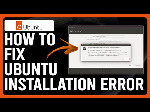 How To Fix Ubuntu Installation Error (How To Solve Ubuntu Installation Error -  Complete Guide)
