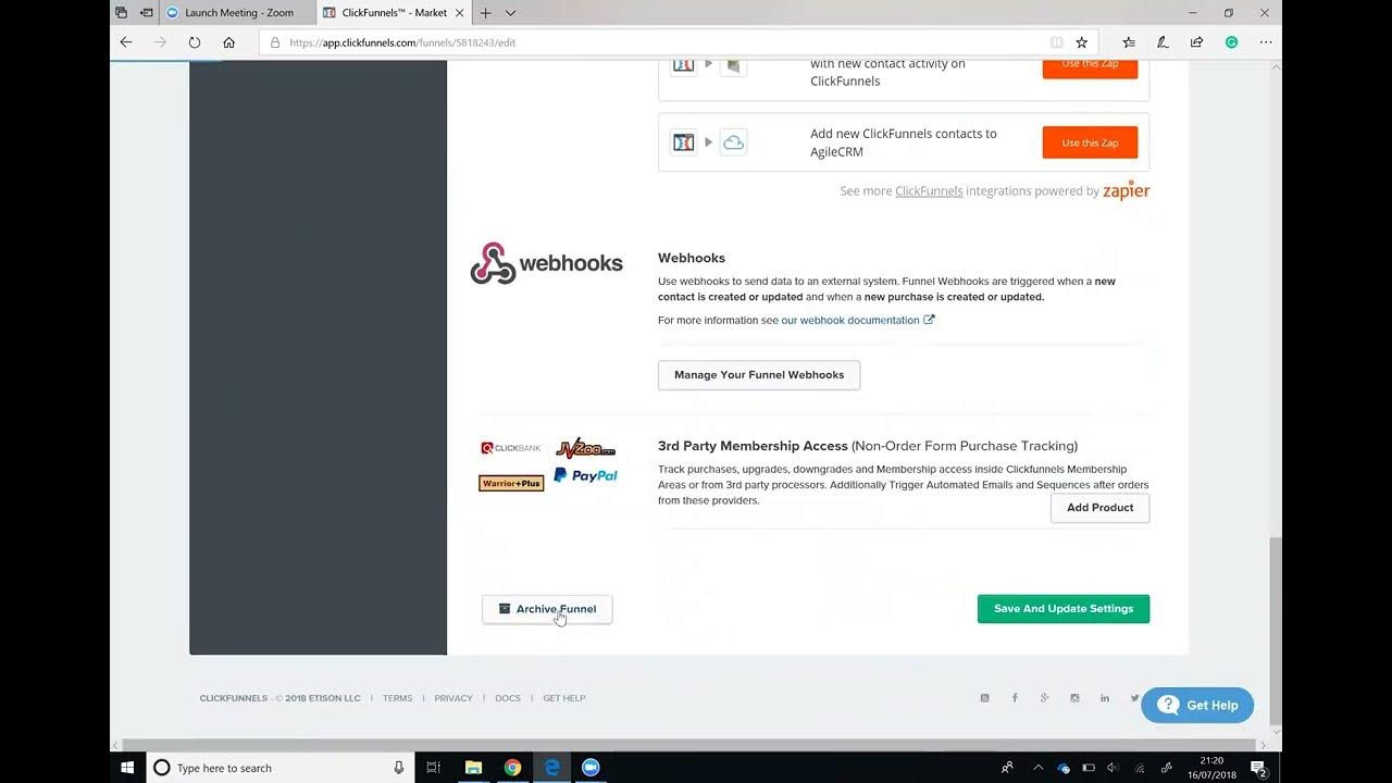 Clickfunnels Classic How to delete or archive a funnel Clickfunnels YouTube