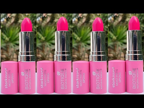 Biotique Natural Makeup Starkissed Moist Matte Lipstick shade Dirty Dancing lipSwatches | RARA |