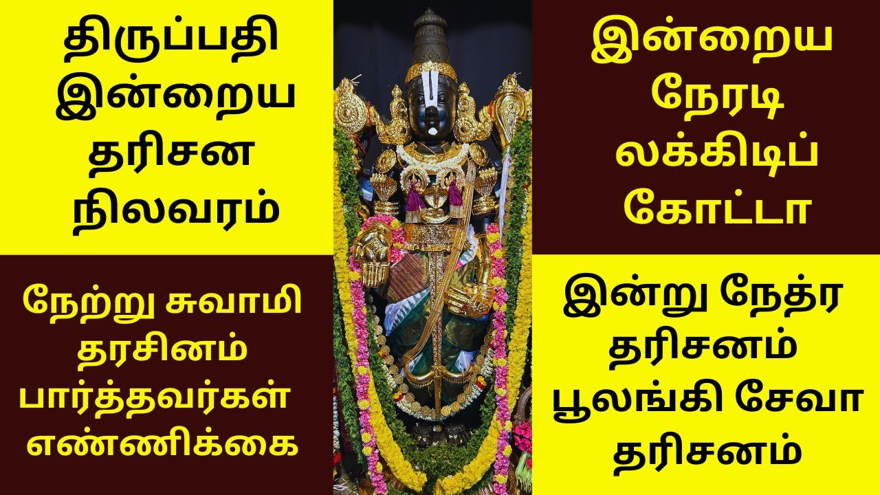 Todays Tirupathi Situation Nethra Darshan Timings Offline Lucky Dip todays-tirupathi-situation-nethra-darshan-timings-offline-lucky-dip