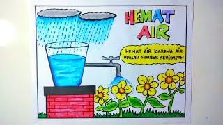 Gambar poster tentang menghemat air