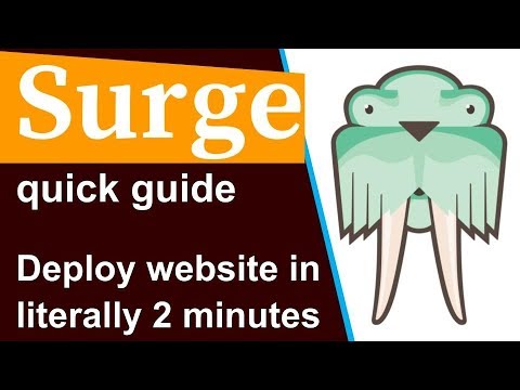 Surge quick guide - deploy website in literally 2 minutes