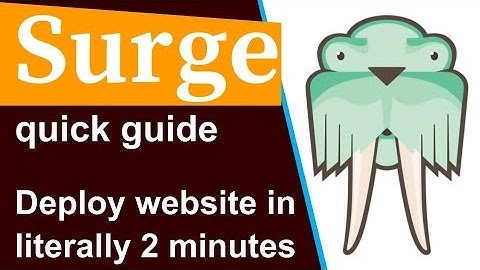 Surge quick guide - deploy website in literally 2 minutes