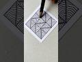 Easy Zentangle Pattern | Draw with me #shorts #art #satisfying #drawing
