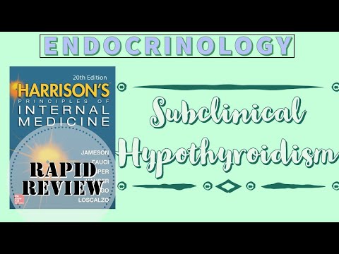 SUBCLINICAL HYPOTHYROIDISM | Causes | Clinical Features | Treatment | Rapid Review