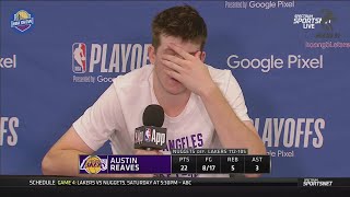 Austin Reaves POSTGAME INTERVIEWS | Los Angeles Lakers loss to Denver Nuggets 112-105 in Game 3