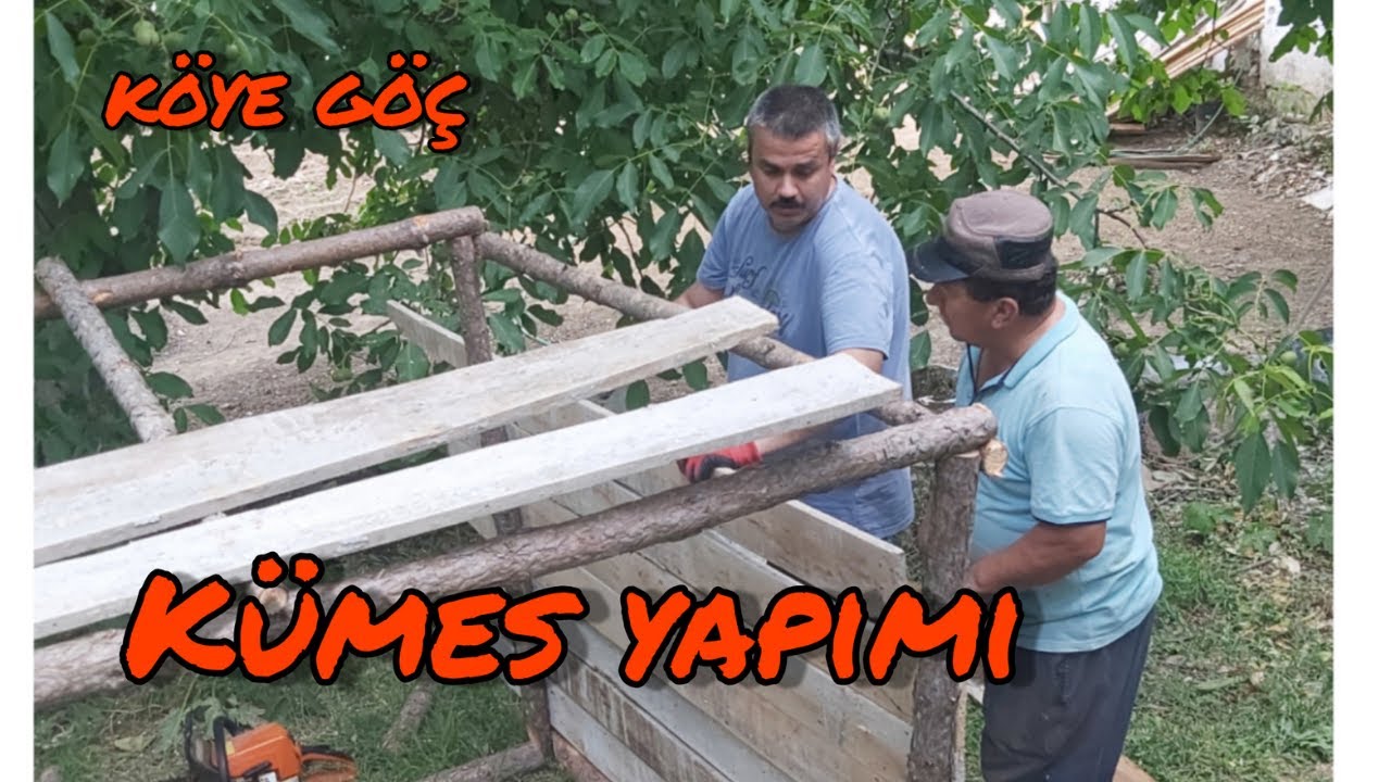 Tavuk kümesi yapımı / Şehirden köye göç ettik / Köy evimizin bahçesine  tavuk kümesi yaptık.