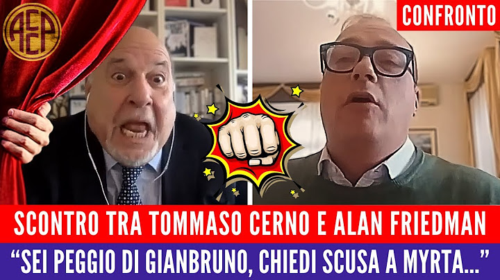 🔴 FRIEDMAN E’ L’ESEMPIO DI UNO CHE NON E’ ESPERTO NEMMENO DI SE STESSO E CERNO GLIELO FA NOTARE BENE