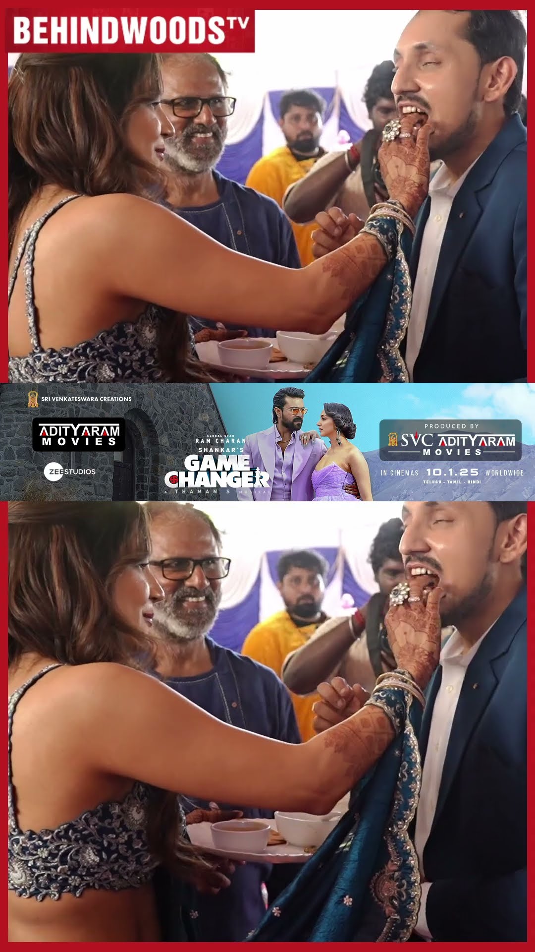 மாப்ளைக்கு Dance ஆடிக்கிட்டே ஊட்டிவிட்ட Sakshi Agarwal ? Cute Video