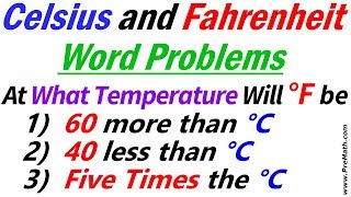 Temperature Conversion Word Problems | Step-by-Step Tutorial