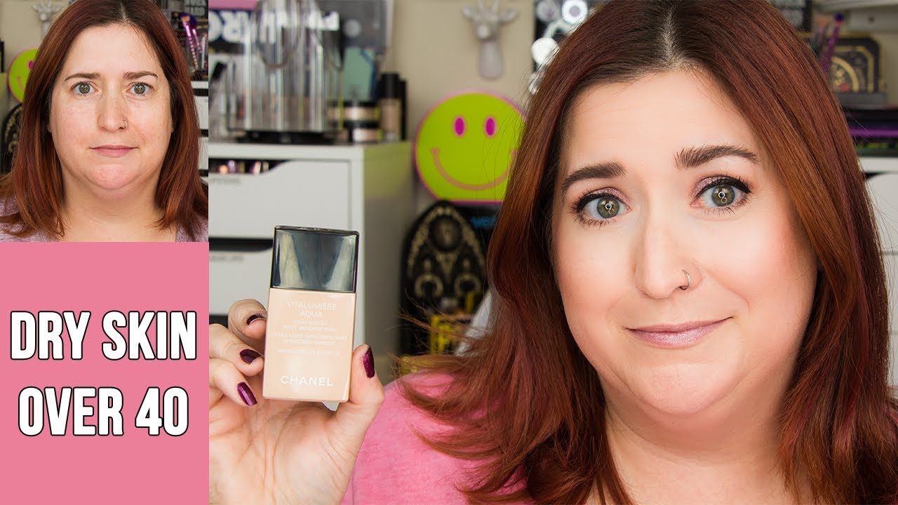 CHANEL VITALUMIERE AQUA FOUNDATION  Dry Skin Review & 10 Hour Wear Test 