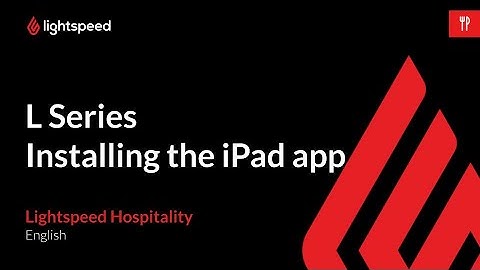 Installing the iPad app (L Series)