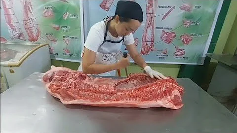 LADY BUTCHER / DEBONER / MEAT CUTTER : JEAN BARCEL...