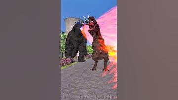 Godzilla Attack on Kryptops Dinosaur #godzilla #dinosaurvideos