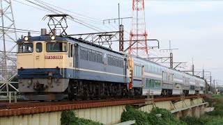 【原色牽引•甲種輸送】 EF65-2080+横須賀線E235系 グリーン車 4両 岡部〜本庄通過