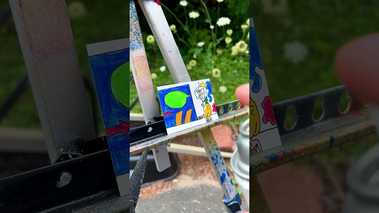 Spray Varnishing My That’s Art?: 2024 + 2025 Artist Trading Card That Is Available for Trade! No.31