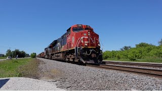 Cn Southbound A446 With Mow Equipment In The Front