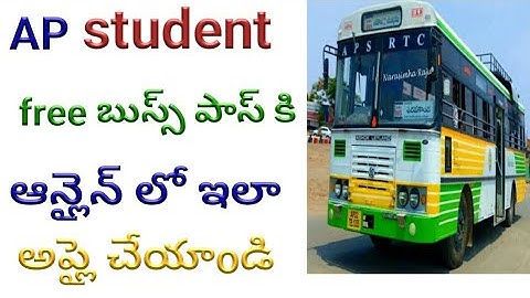 how to APPLY APSRTC students bus pass online,student free bus pass APPLY telugu and hindi,