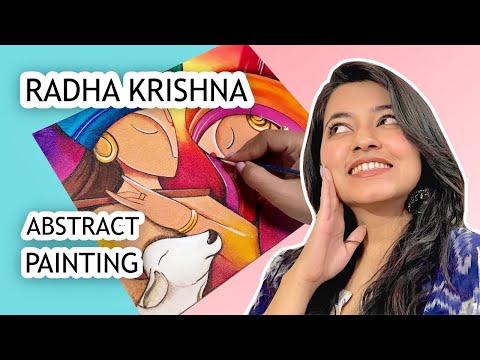 Radha Krishna Painting | Krishna Painting Step by Step for Beginners | Canvas