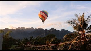 Balloons above Vang Vieng - Laos