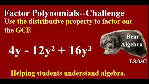 Factor Polynomials using Distributive Property Challenge #factor #factorpolynomials #primefactors