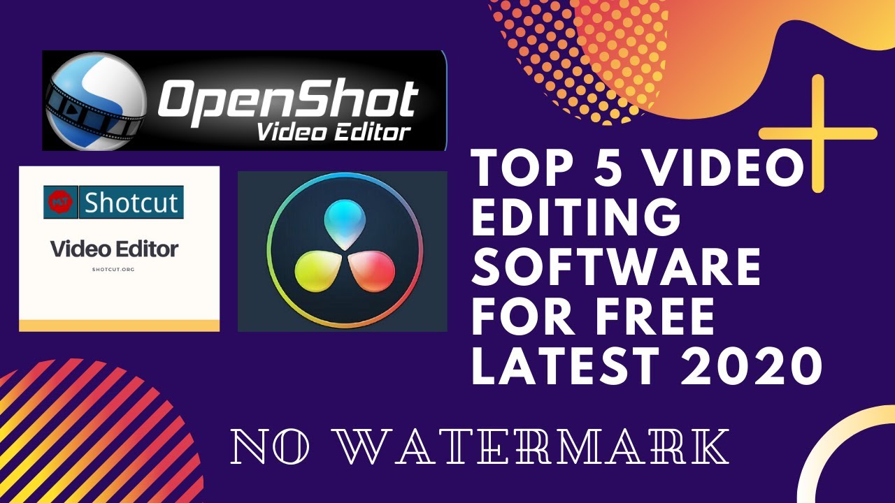 top 5 video editing software for pc free without watermark