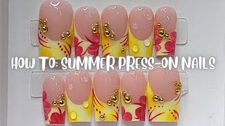 Press on nails for a Customer that look like a SALON NAIL SET 💛💅🏼 