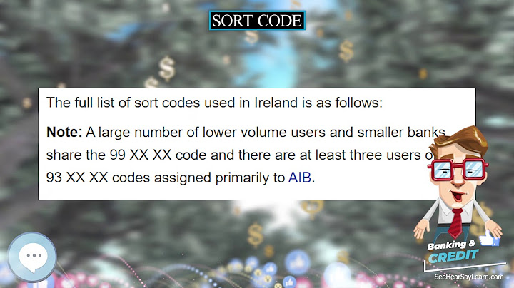 What is a sort code Boi?