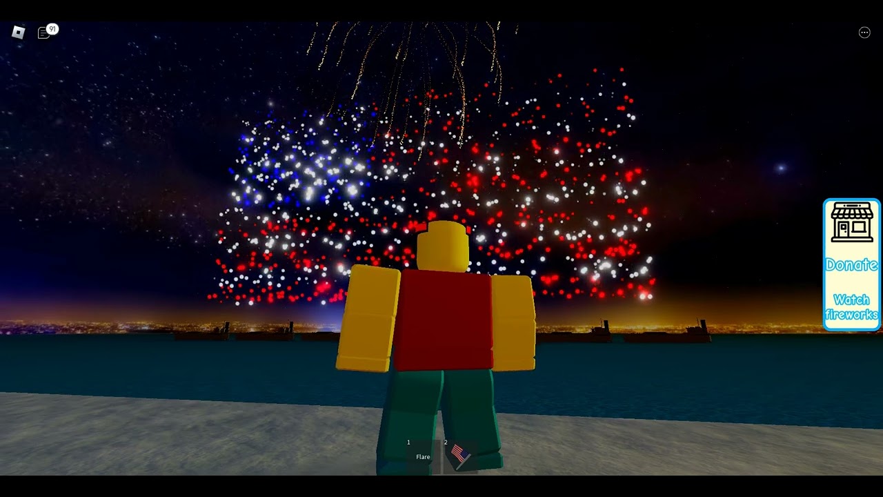 Happy 4th Of July Roblox Firework Show YouTube 