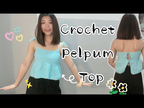 Easy Crochet Pelpum Top | Ruffle Top - YouTube