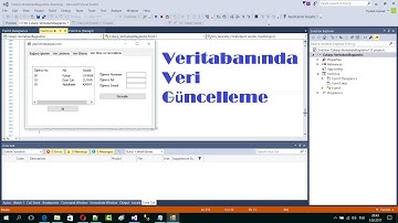 C# Ders 13: MS SQL Server ile Veritabanında Veri Güncelleme (UPDATE)