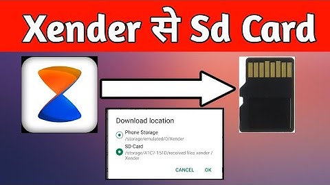 Xender par receive files location ko  internel storage se Sd card par kaise move karen