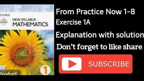 New syllabus mathematics D1 Chapter 1 complete explanation with solution exercise 1A