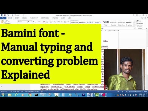 Bamini Font - Manual Typing And Converting Problem Explained