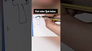 How to write Letter T in bubble writing style #art #handwriting #alphabet #shorts