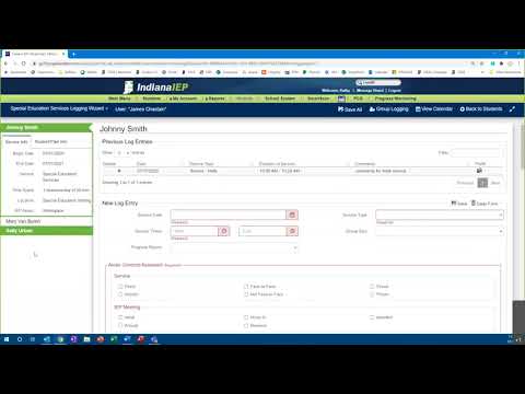 How to Log a Special Education Service using Wizards