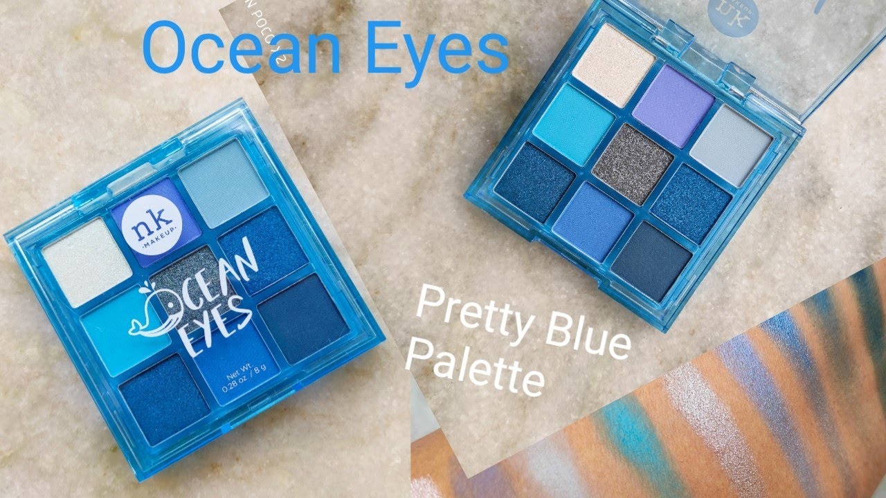 Nicka K Pop Neon Palette - Ocean Eyes // Blue Palette // Review + Swatches