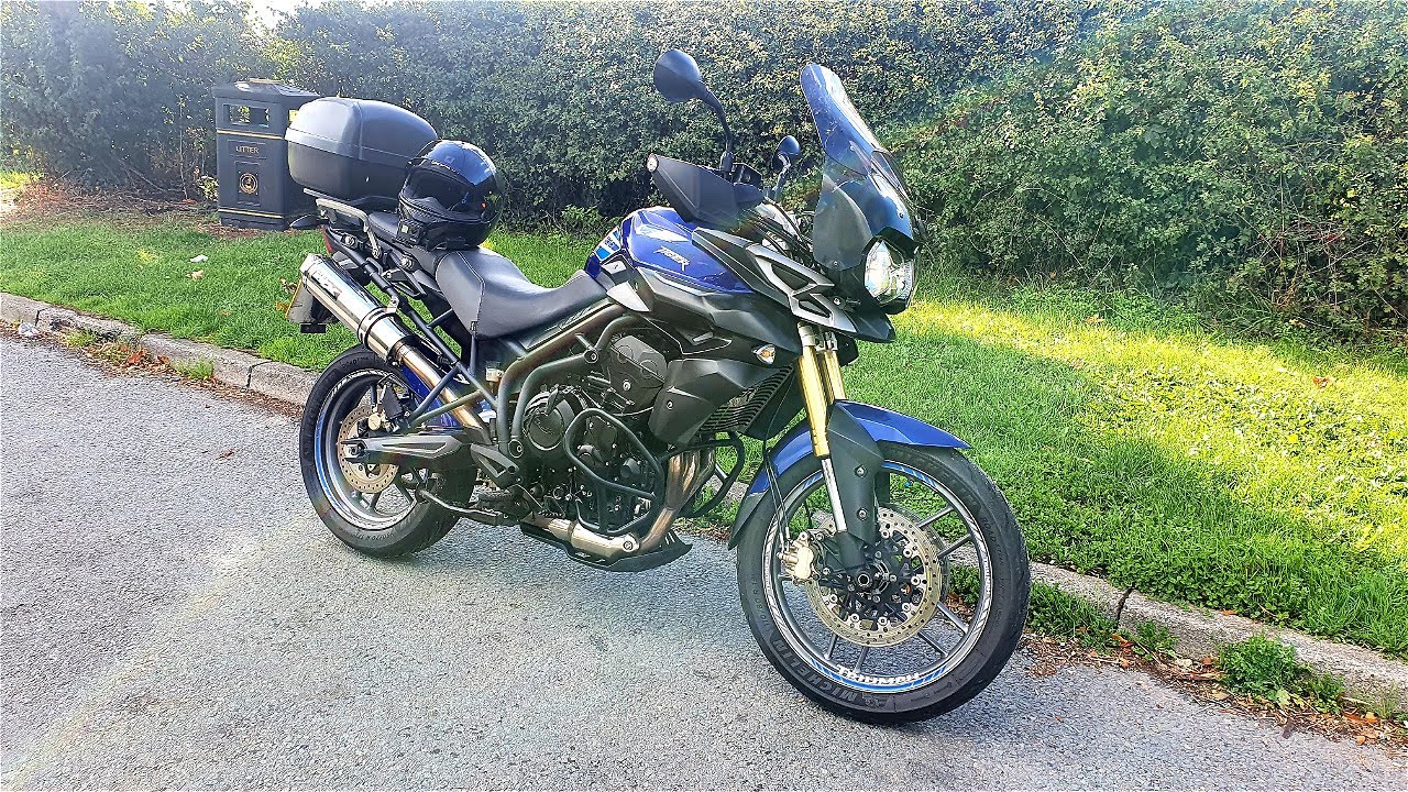 Tiger Gopro Triumph Tiger 800, RAW Audio Test Ride With GoPro Chest Mount - YouTube