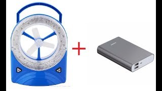 Rechargeable Emergency Fan with Power Bank [Fun Project]