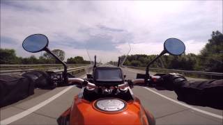 KTM 1050 Adventure Doing 200 kmph On German Autobahn
