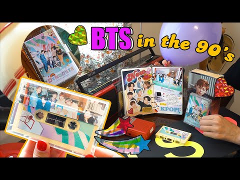 추억의 아이돌 필통, 레트로 다이어리 꾸미기 💜 DIY <strong>BTS</strong> Dynamite Retro Kit <strong>At</strong> Home